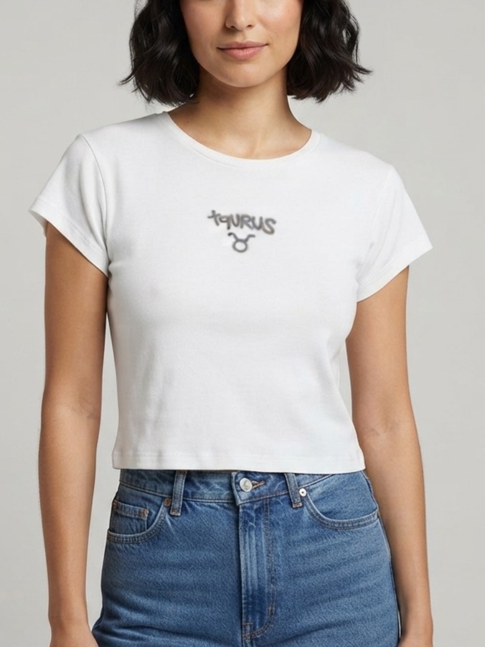 Realisation Par Sz M White Astrology Taurus White Baby Tee Shirt